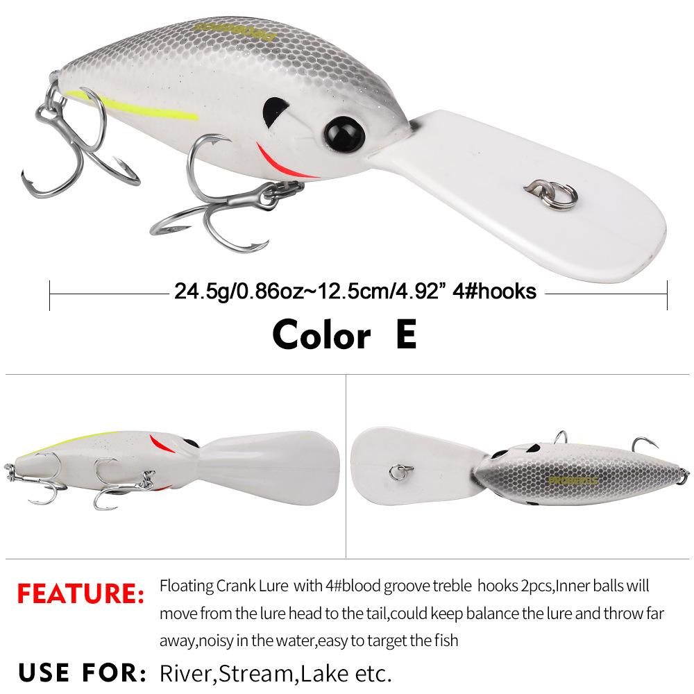 Locken Köder Floating Rock 12,5 CM-24,5 G Kunststoff Fisch Köder Wenig Fett Luya Köder 4 # Haken Angelausrüstung E