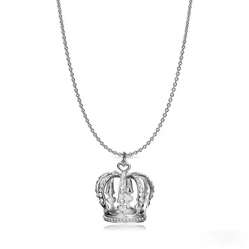 Elegante Kronen-Anhänger-Halskette Große Schlüsselbein-Kette Pullover-Kette Mode-Schmuckzubehör Mehrere Farben für Damen Mädchen Geschenk gray
