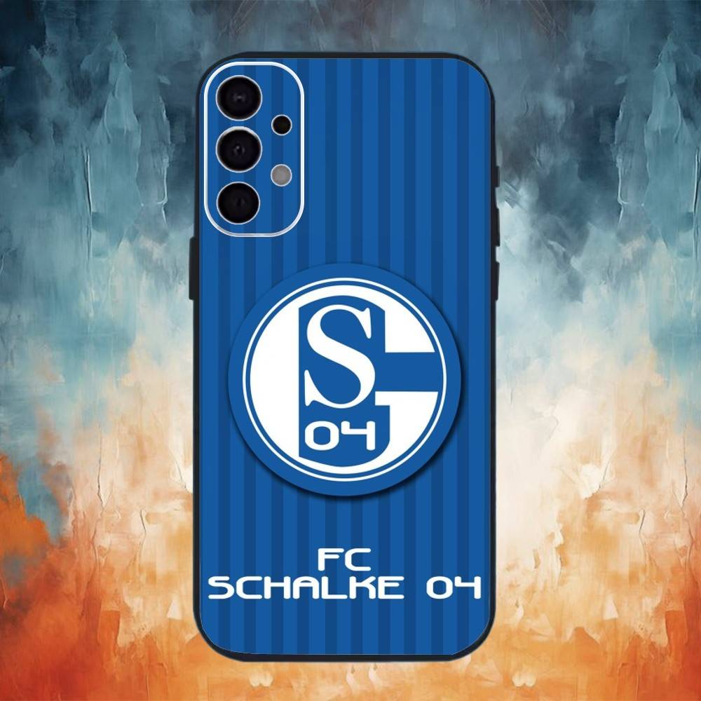 S-Schalke 04 Team Handyhülle Für Samsung S26,25,24,23,22,30,21,10,9,Ultra,Plus,Lite Schwarze Weiche Hülle Samsung S21Ultra
