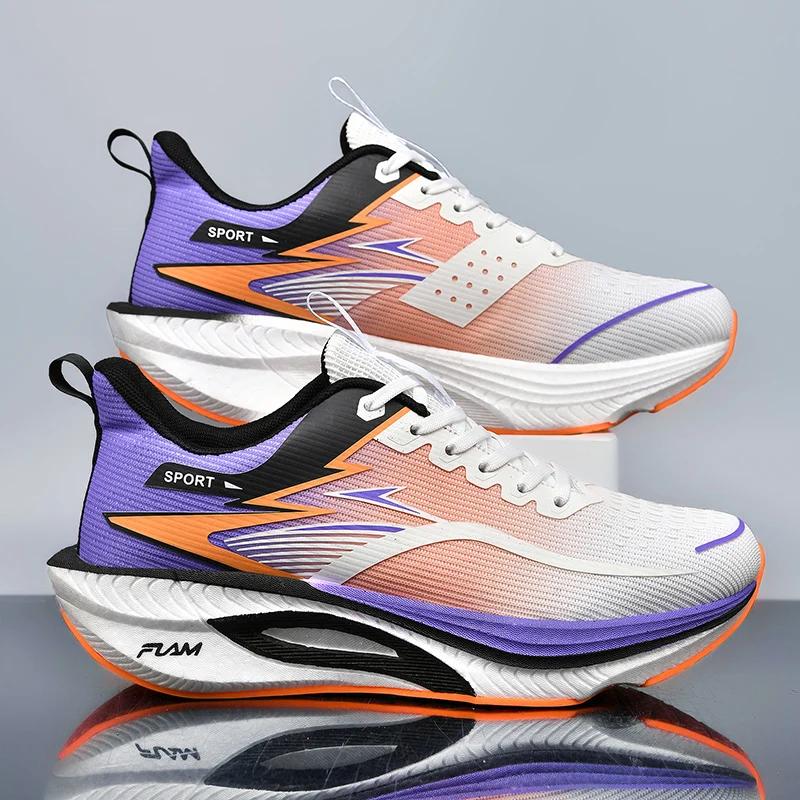 Professionelle Marathon-Carbonplatten-Mesh Atmungsaktiv Stoßdämpfende Laufschuhe Leicht Rebound Vielseitige Laufschuhe 45