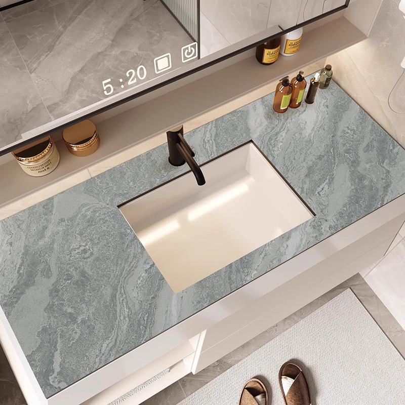 Saugfähige Matte für Spüle Kann geschnitten werden Diatomit Schlamm Toilette Waschbecken Arbeitsplattenmatte Küchenarmatur Spüle Abflussmatte 60*90CM