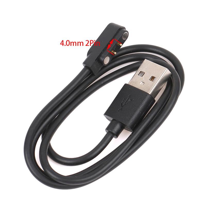 Universelles Smart Watch-Ladekabel, magnetisches Ladekabel, 2-poliges 4-poliges USB-Ladegerät für Smart Watch, 7,62 mm, 2,54 mm, 4 mm Ladekabel 4.0mm 2Pin