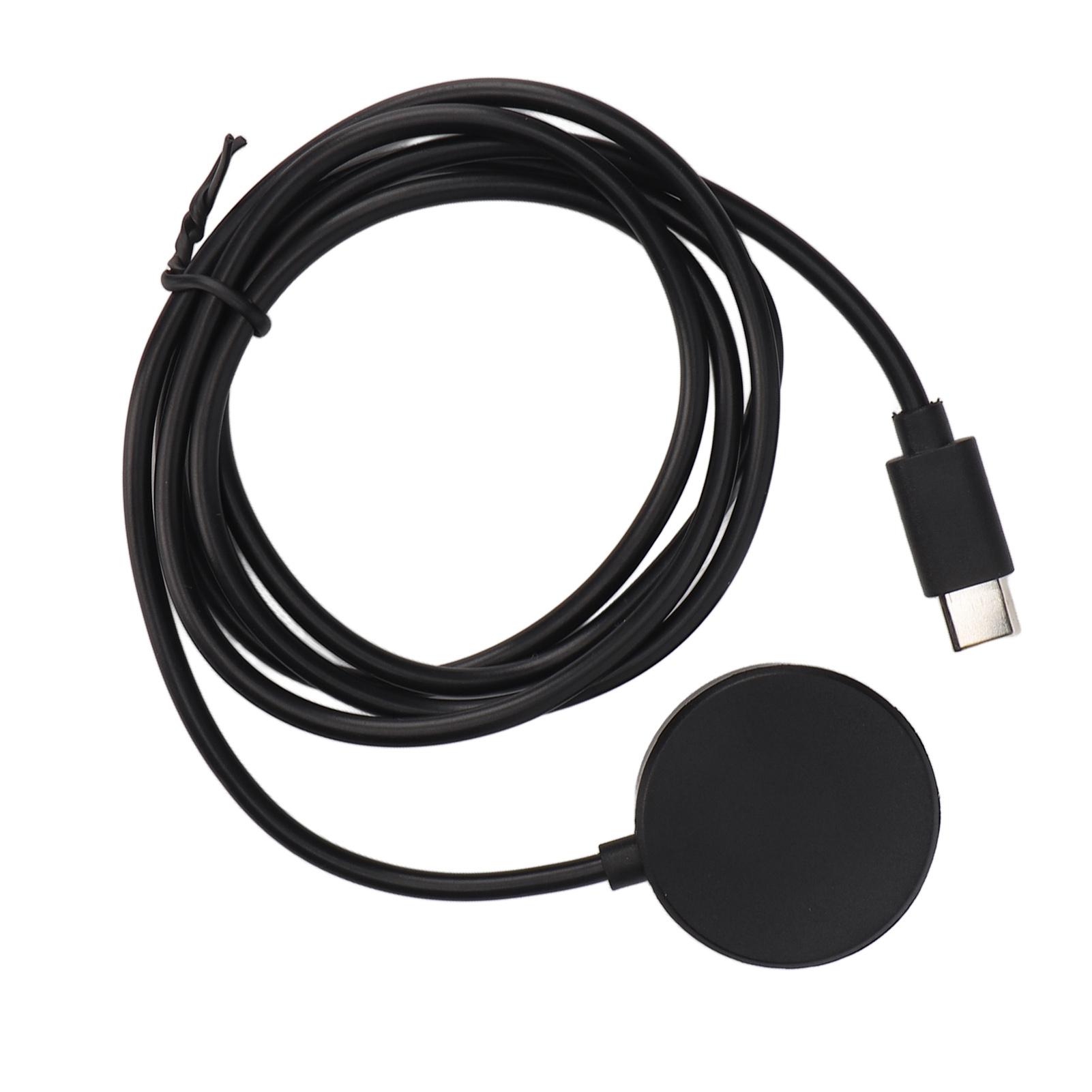 Smartwatch-Ladegerät Magnetisch USB C mit 1 m Kabel Schwarz Smartwatch-Ladestation für Samsung