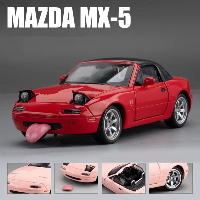 Neu 1:32 Mazda MX5 MX-5 Supersportwagen Metalllegierung Druckguss Spielzeug Automodell Sammlerstücke Geburtstagsgeschenk Sound & Licht Kinderspielzeug Hobbys rot
