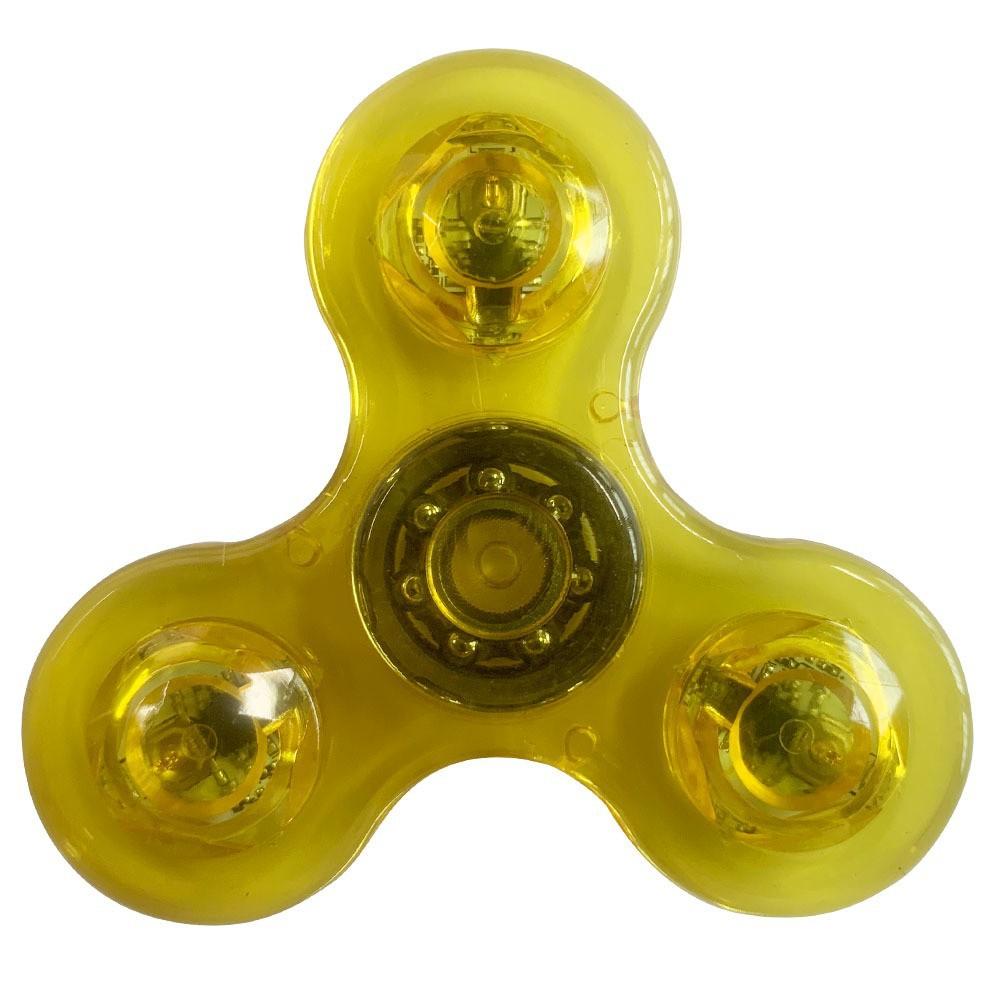 LED-Fidget-Spinner, leuchtende sensorische Fidget-Spielzeuge, im Dunkeln leuchtendes Spielzeug, Spielzeug zur Stresslinderung bei ADHS-Angstzuständen, Ostergeschenke für den Schulunterricht 7*7*2cm gelb