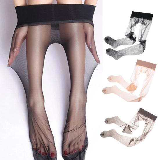 Strumpfhosen Transparente Strümpfe Damen Nahtlose Strumpfhosen Ultradünne Nylonstrumpfhosen Einfarbig Glatte Strümpfe mit niedriger Taille für Damen bunt