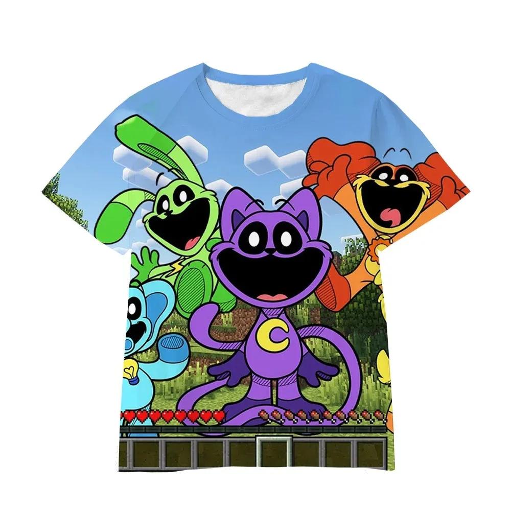 Smiling Critters T-Shirt Kindermode Cartoon 3D-Druck Casual Kinder Geburtstagsgeschenk Babykleidung Kinder Kurzarm T-Shirts 110