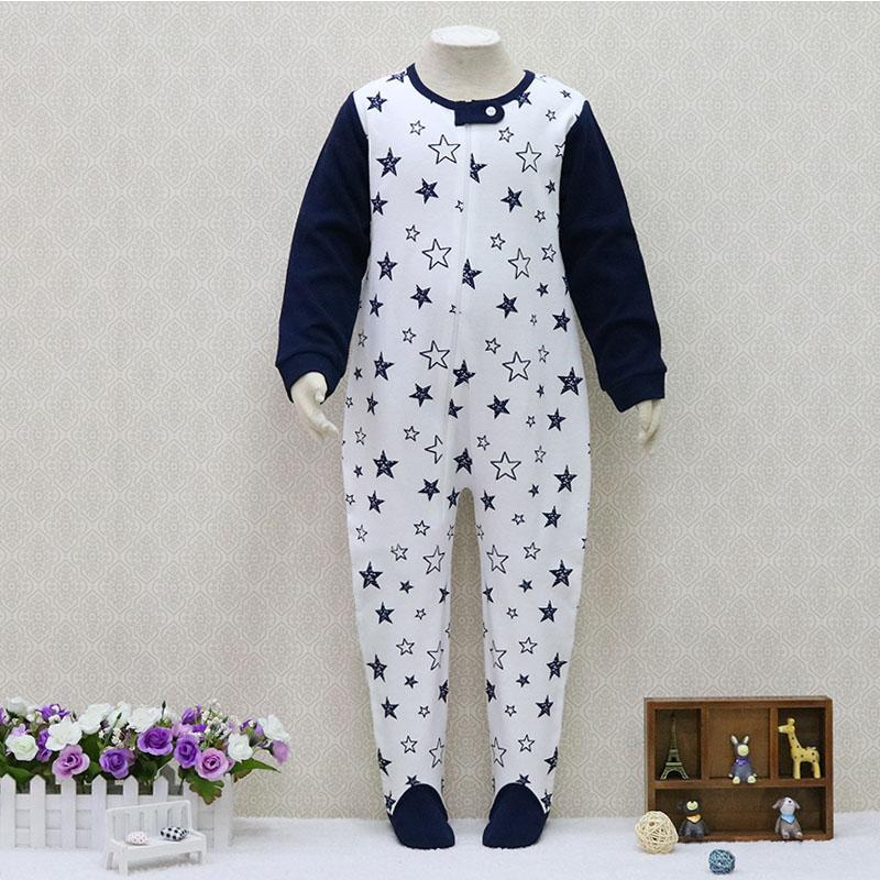 Baby Kinder 2 bis 7 Jahre alt Einteiliger Strampler Langarm 100% Baumwolle Kleidung Reißverschluss Jungen und Mädchen Kleidung Pyjama Strampler 110 dargestellt