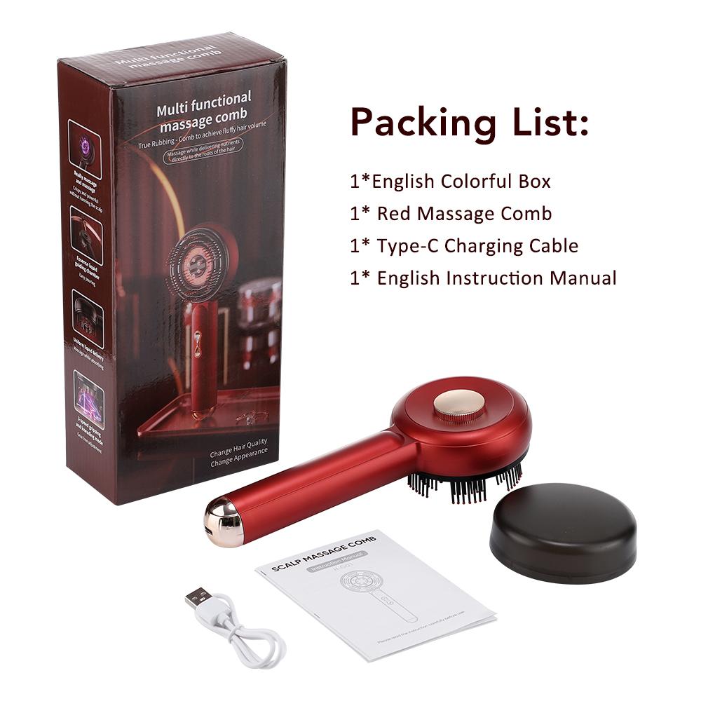 Haarpflege Massagekamm EMS Mikrostrom Kopfmassagegerät 660 Infrarotes Rotlicht Anti Haarausfall Haarbürste Kopfhaut Öl Applikator