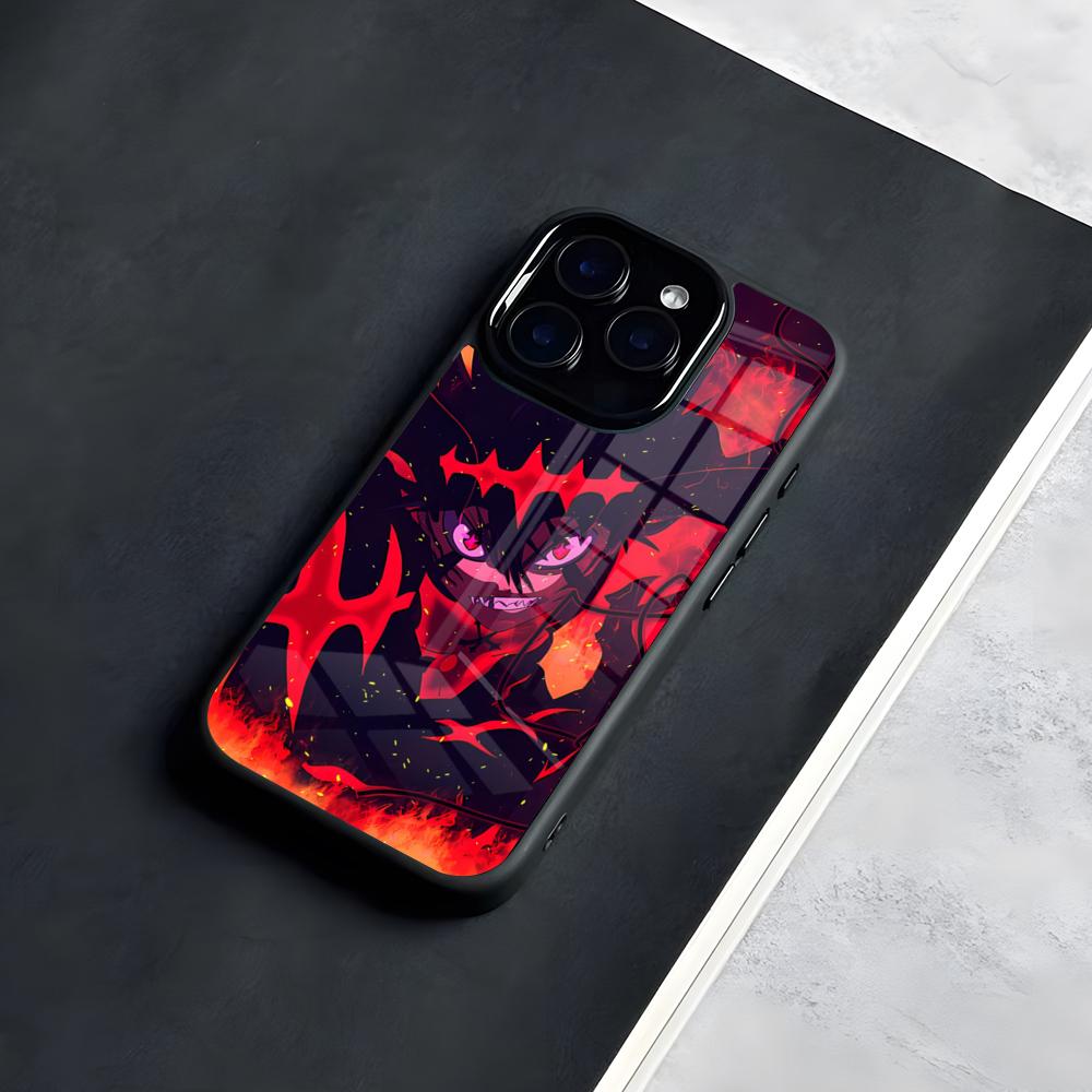 Asta Cartoon Black Clover Handyhülle Für IPhone 17 Pro Max 16 15 14 13 11 Pro Max Plus Glas-Handyhülle iPhone 15 Pro Max