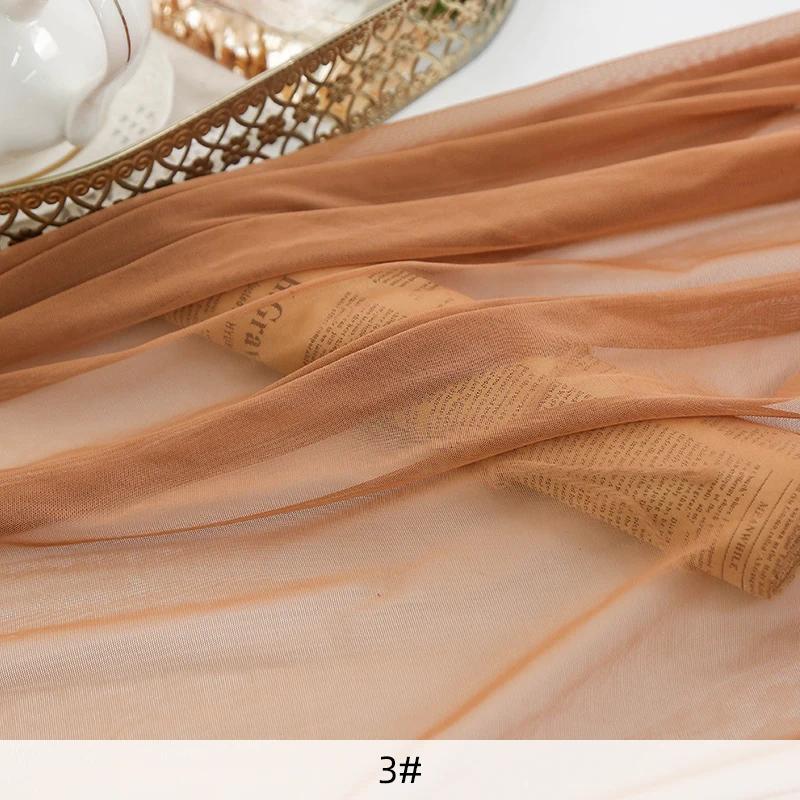 Weicher 4-Wege-Stretch-Mesh-Stoff für Tanz Tüll DIY Bekleidung Nähstoff Nude Fleischfarben Spandex Mesh Unterwäsche Strümpfe 45x150cm