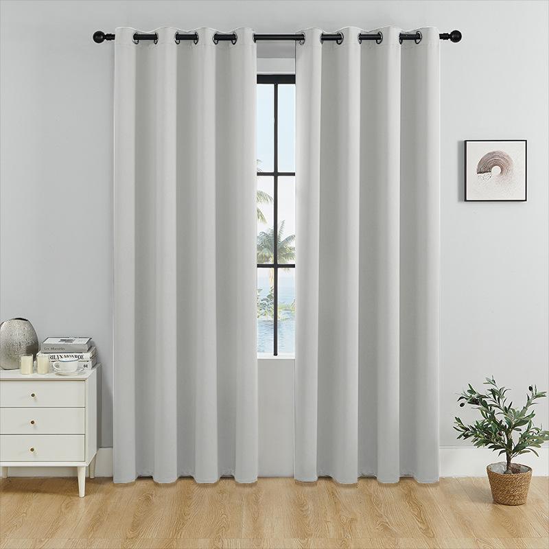 Moderne minimalistische Vorhänge Vollverdunkelung Sonnenschutz Vorhänge Energieeffiziente Fensterdekorationen für Schlafzimmer Wohnzimmer Heimdekor 140cm*244cm hellgrau