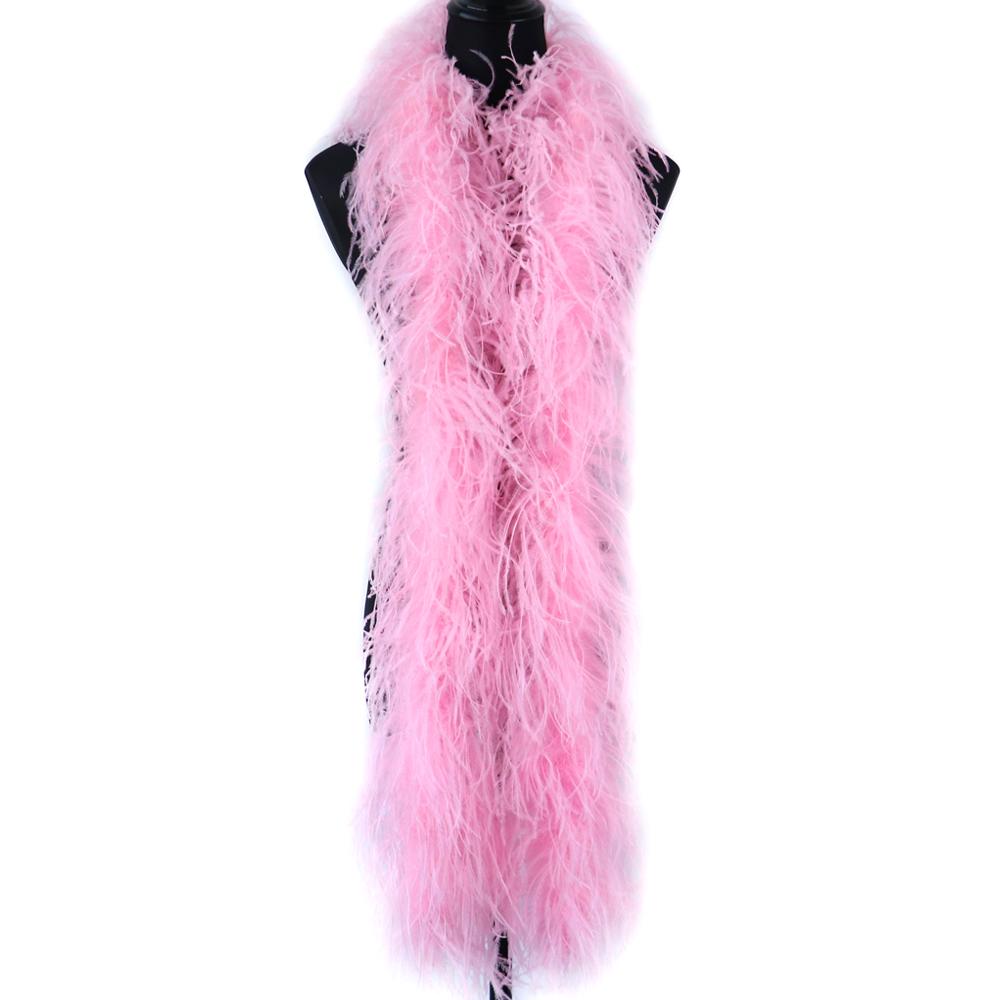 6-lagige Straußenfederboa Naturweiß Plumas Boa Schal Straußenboas Für Individuelles Hochzeitskleid Oberteil Dekoration Federn 6ply 2M rosa