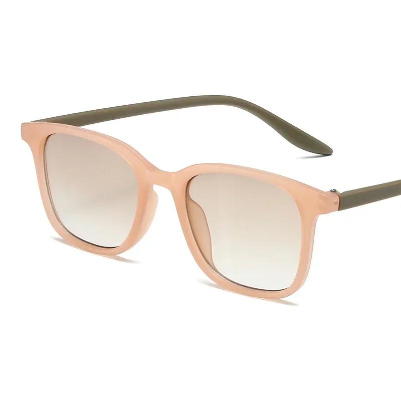 Einfache quadratische Sonnenbrille Damen Herren Designer Klassische Sonnenbrille Damen Herren Stylische Retro Reise Sonnenbrille Oculos De Sol Other