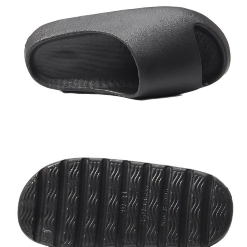 Unisex-Hausschuhe mit Plateausohle aus EVA, bequeme, rutschfeste Sommer-Strandsandalen mit dicker Sohle, Hausschuhe für drinnen und draußen mit orthopädischer Unterstützung 44-45 schwarz