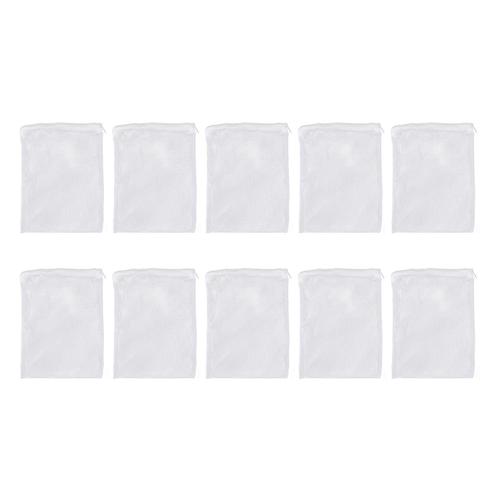 10 stücke Aquarium Filter Media Taschen Große Loch Nylon Reusable Mesh Filter Media Taschen mit Zipper für