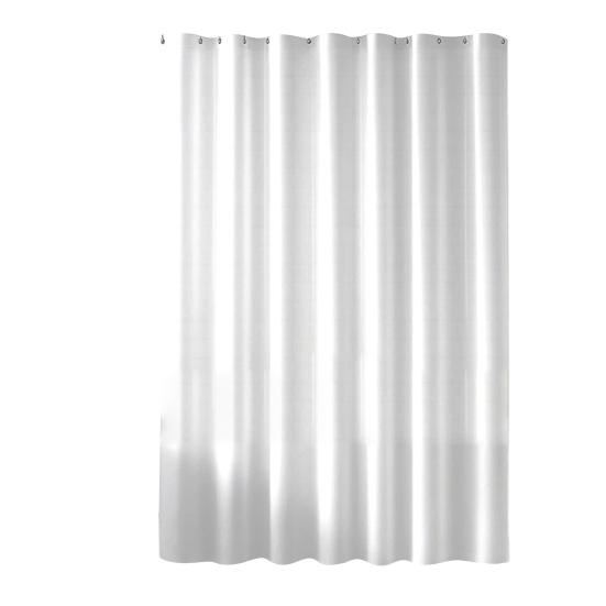 Moderner Kunststoff-Duschvorhang, einfarbiger PEVA-Duschvorhang, Wasserdichter Duschvorhang-Einsatz mit Ösen für das Badezimmer 200x200cm white
