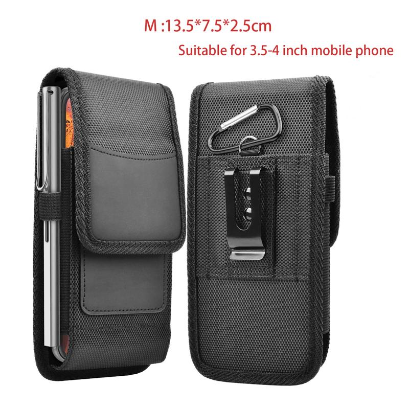 3,5-6,3 Zoll Handytasche Tasche Outdoor Sport Handytasche Hängende Hüfttasche Gürtelclip Universal M schwarz
