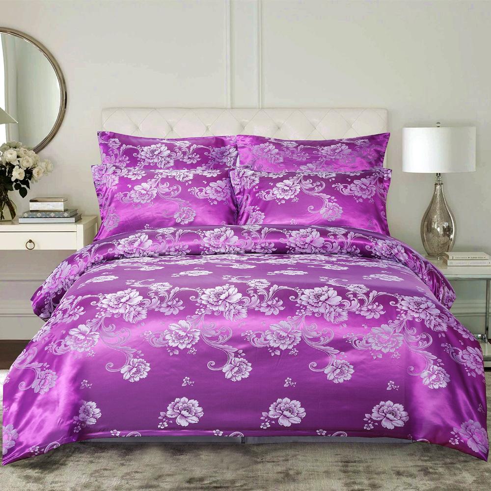 3PCS Home Bettwäsche Set Jacquard Bettbezug-set Bettwäsche Luxuriöse Bettwäsche Einzigen Königin König Größe Bett Sets 228*228cm 3pcs