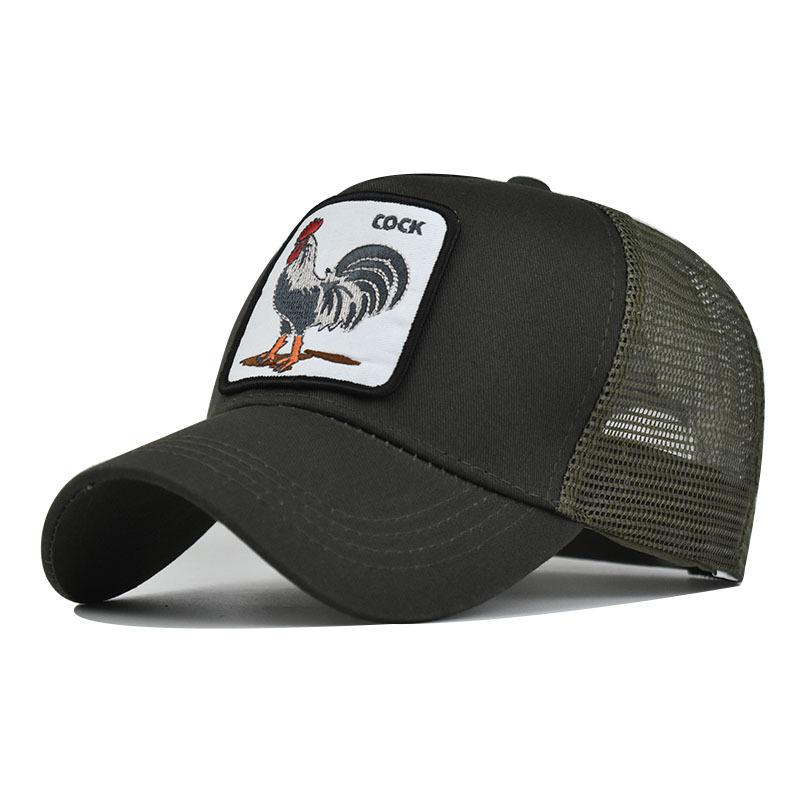 Frühling neue Tier Stickerei Netz Hut Männer und Frauen Tier Baseball Cap Hip-Hop-Cap Adjustable