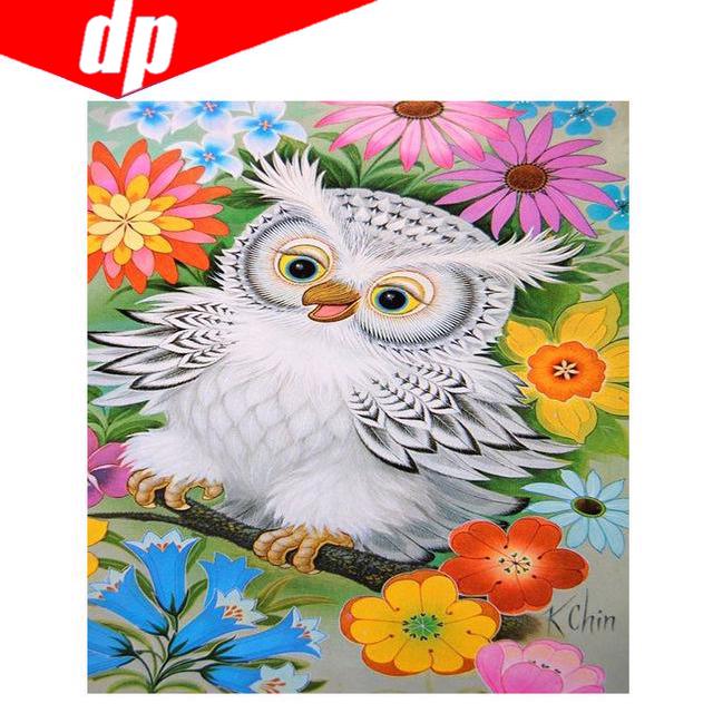 Tier Eule voller runder Bohrer Diamant Stickerei 5D DIY Diamant Malerei Kreuzstich Bild 20X30