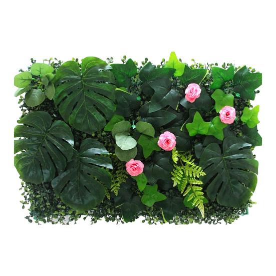 40x60CM Kunstpflanzen-Wandpaneel, realistische Kunstgrün-Graswand-Hintergrunddekoration für den Innen- und Außenbereich, Garten, Sichtschutz, Heckenzaun, Sichtschutz 40x60cm J