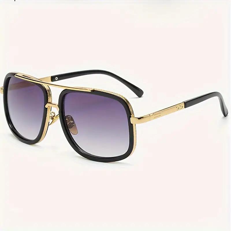Neue Mode Große Rahmen Sonnenbrille Herren Quadratische Metall Sonnenbrille Damen Retro Sonnenbrille Vintage Hohe Qualität Gafas Oculos De Sol other