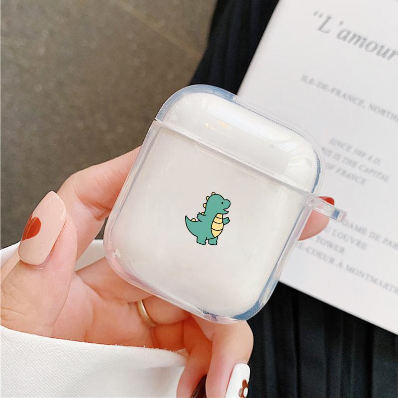 Süße Cartoon-Tier-Dinosaurier-Kopfhörerhülle Für Apple AirPods 4 3. 2 Pro 3 2 Transparente Abdeckung Für Airpod 1 3 Schutzhüllen AirPods Pro 3rd