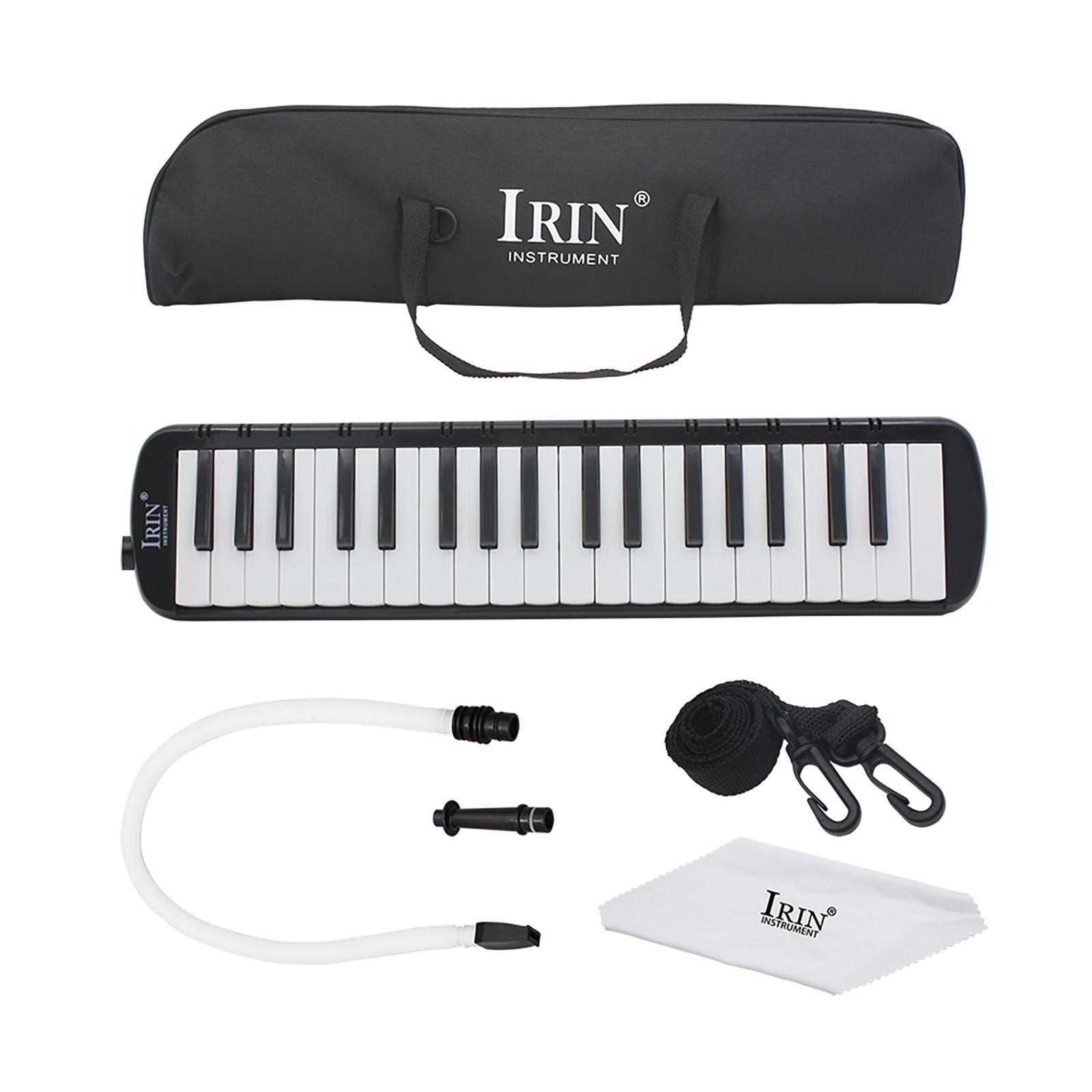 37 Klaviertasten Melodica Pianica Musikinstrument mit Tragetasche für Schüler, Anfänger, Kinder 37 keys schwarz