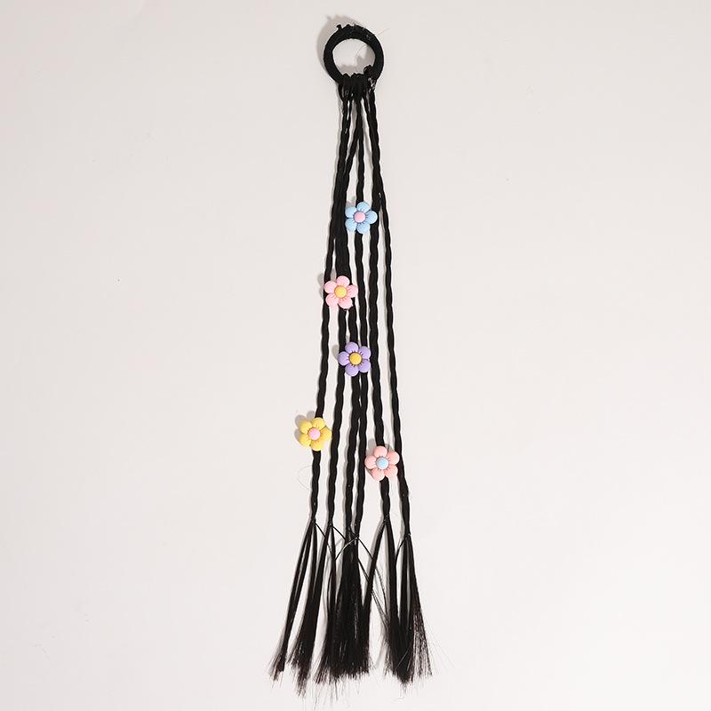 1 STÜCK Mädchen Pentagramm Blume Perücken Pferdeschwanz Stirnbänder Gummi Haarbänder Kopfbedeckung Kinder Haarschmuck Schöne Haarschmuck Flower