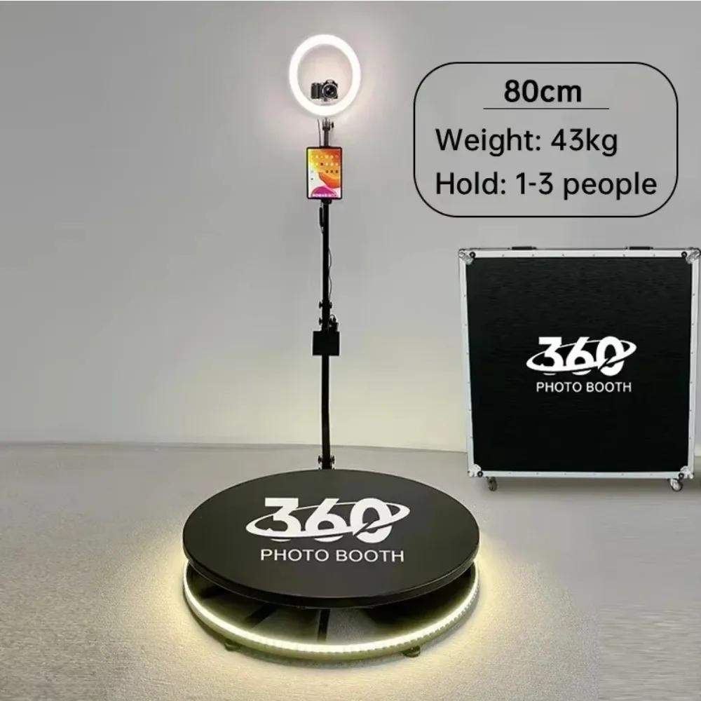 360-Grad-Privatfotostudio. 360-Grad-Fotokabine für Zuhause: 360-Grad-Kamera-Drehplattform 80cm schwarz