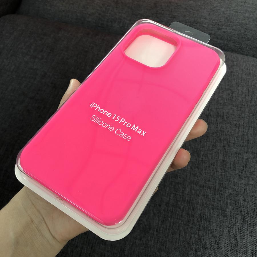 Ins Chic Flüssigsilikon Vollständig abgedeckte weiche Gel-Gummi-Telefonhülle Schutzhülle für iPhone 16 15 14 Pro Max 14Plus 15Plus XR XS Max 11 12 13 Pro Max iPhone 16 Pro Max fluoreszierende rose