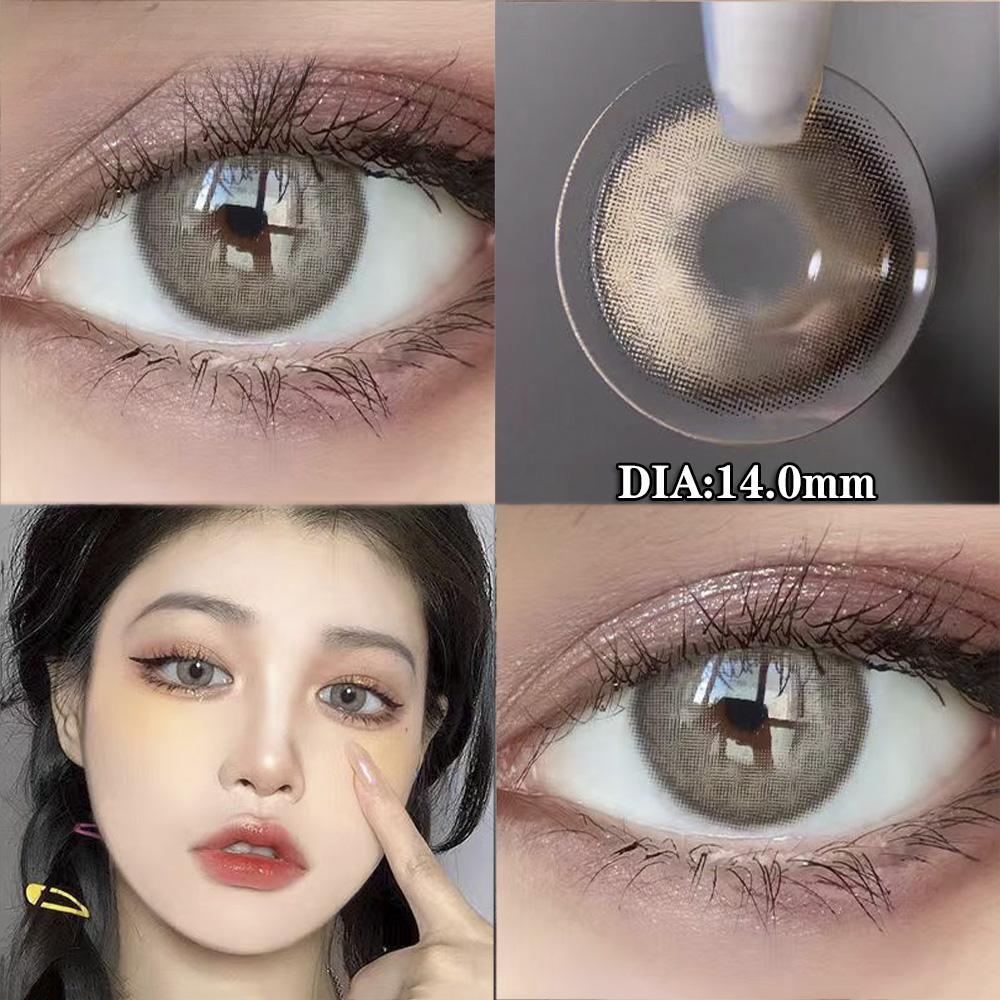 Kontaktlinsen mit großem Durchmesser MillCreek Graded Lenses Farbige Kontaktlinsen Jahreslinsen 14,5 mm -7.00 silber