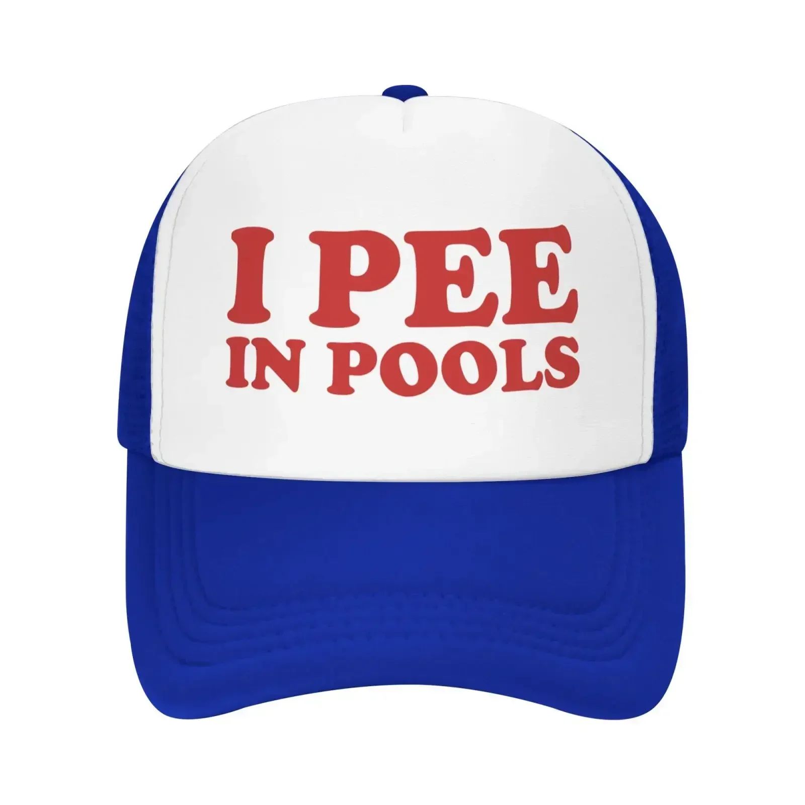 Sommer Ich Pisse In Pools Lustige Mutprobe Scherzgeschenk Witz - Erwachsene Trucker Kappe Hut Schwarz Unisex Baseballkappen Mehrfarbig Adjustable white