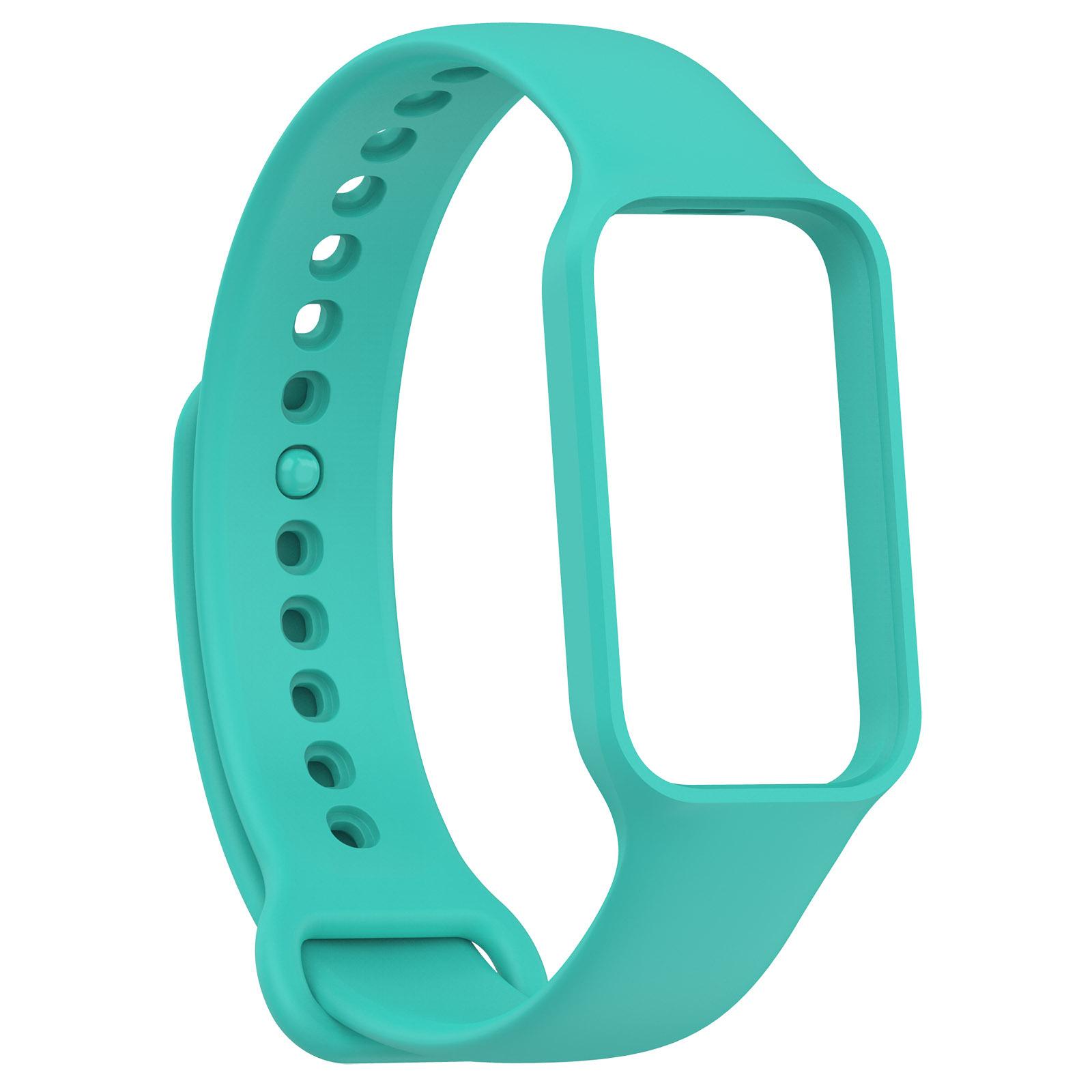 Silikon Armband Armband Für Xiaomi Mi Band 8 Aktive Armband SmartWatch Band Zubehör Für Mi Band 8 Aktive Zubehör For Mi Band 8 Active cyanblau
