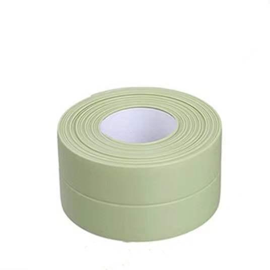 3,2 m/6,4 m PVC-Dichtungsband für Badewanne, Waschbecken, Dichtungsstreifen, selbstklebend, wasserdicht, schimmelresistent, Wandaufkleber, Waschbeckenrandband für Küchenzubehör 2.2*6.4m grün