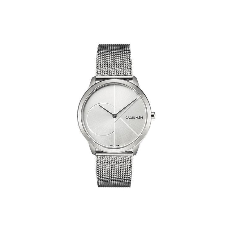 Calvin Klein Ck Quarz Minimalistische Serie Uhr Quarzwerk Edelstahlarmband Silbernes Zifferblatt Herrenuhren K3M2112Z Silver Dial