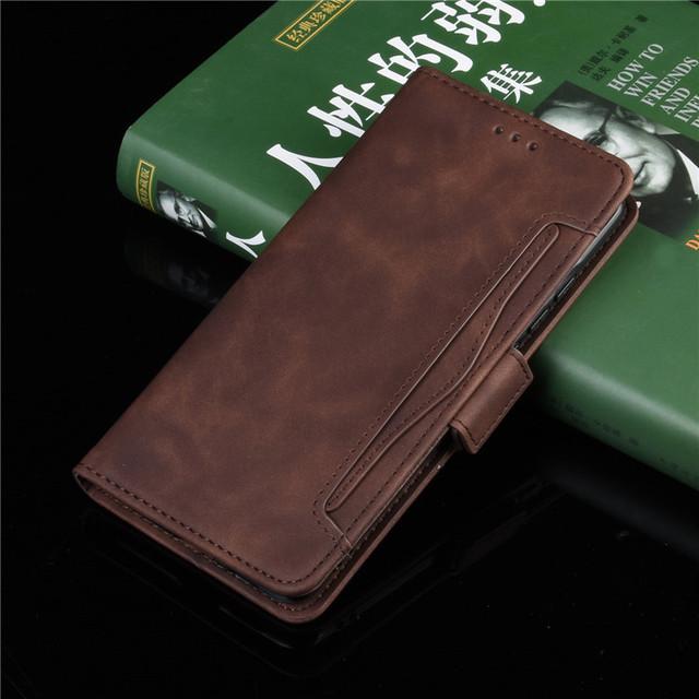 Flip Leder Multi-card Slot Brieftasche Halter Abdeckung Für Blackview BV7200 BV7100 BV5200 A53 A85 A52 A50 OSCAL C80 c20 Magnetische Telefon Tasche Fall for Blackview OSCAL C80 braun