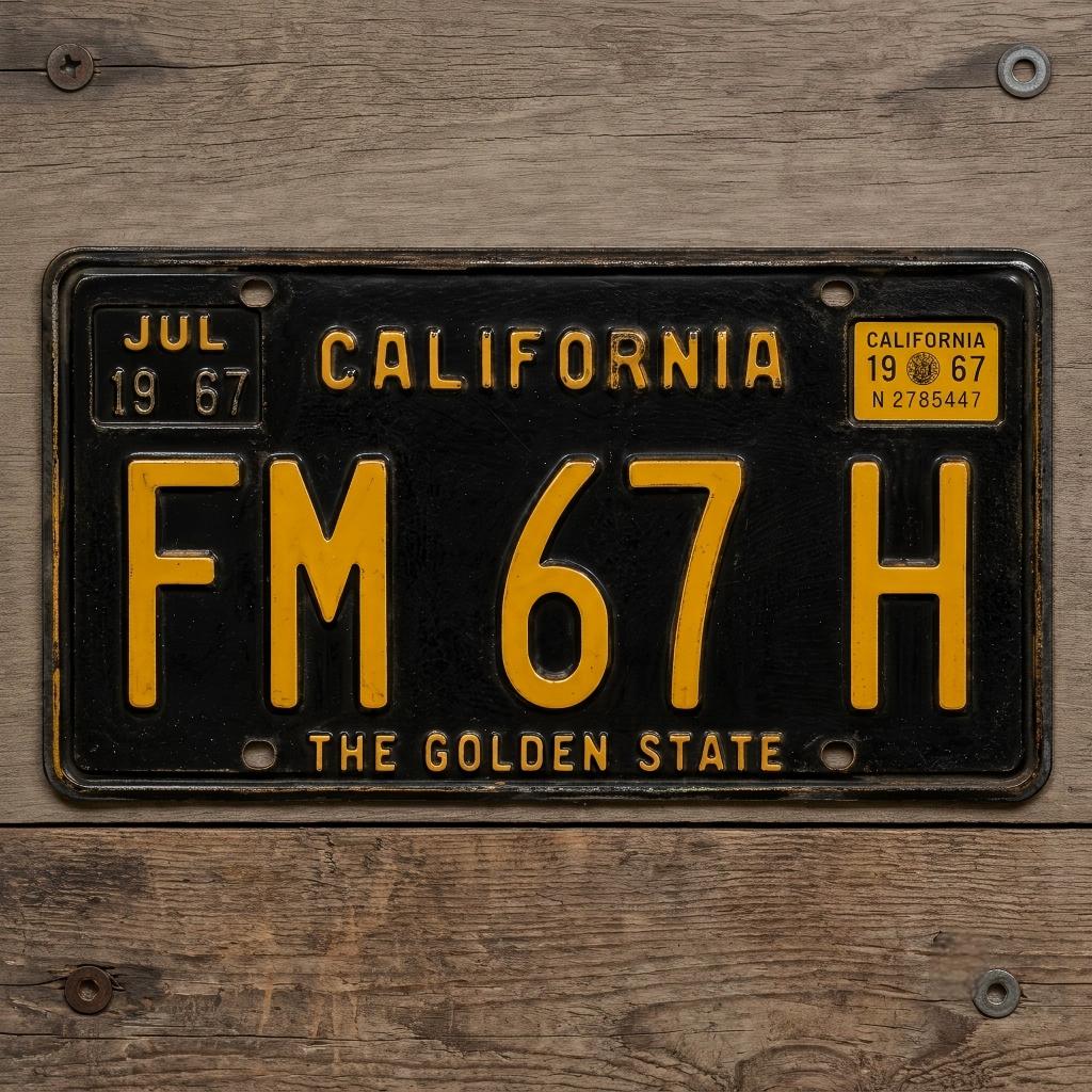 US-Kennzeichen Auto Metallschild Blechschild Garage Plakette Metall Wanddeko Vintage Dekor 15x30cm