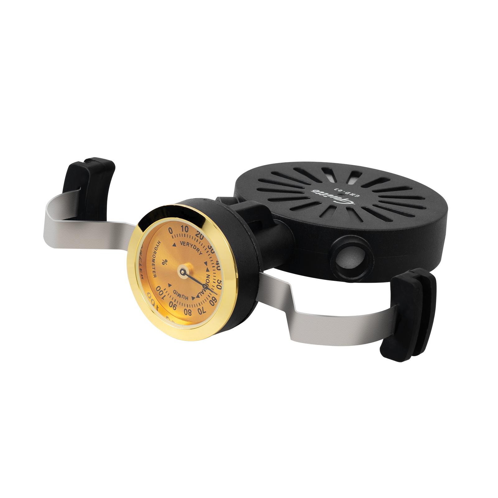 Guitto GHD-03 Universal-Gitarren-Luftbefeuchter, Zeigerzifferblatt, tragbares Schallloch-Hygrometer, Clip-Typ GHD-03 (for Guitar) schwarz