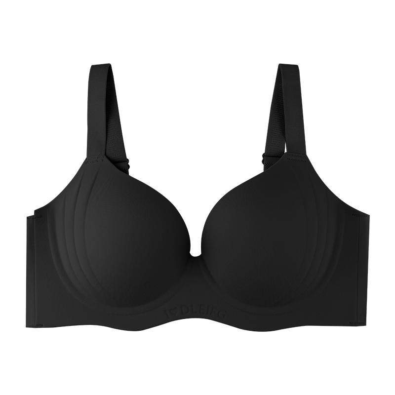 Damen Push-Up-BH, nahtlos, kabellos, Büstenhalter, einfarbig, Unterwäsche für jeden Tag, T-Shirt-BHs, sexy Damen-Dessous 42/95BC schwarz