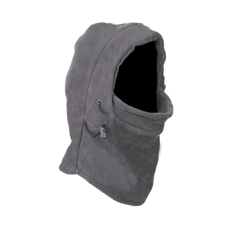Thermo-Fleece-Sturmhaube, Outdoor-Skimasken, Fahrrad-Cyling-Mützen, Winter-Windstopper, Gesichtshüte, warme Mütze, Unisex-Mütze 1pcs grau