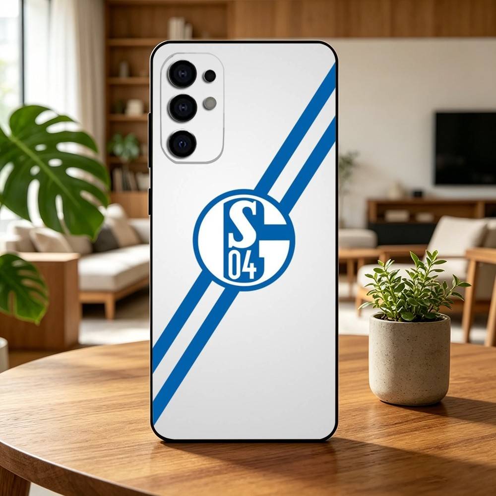 S-Schalke S04 Handyhülle für Samsung S25,S24,S21,S22,S23,S30,Ultra,S20,Plus,Fe,Lite,Note,10,Schwarze Hülle Samsung S21 S305G