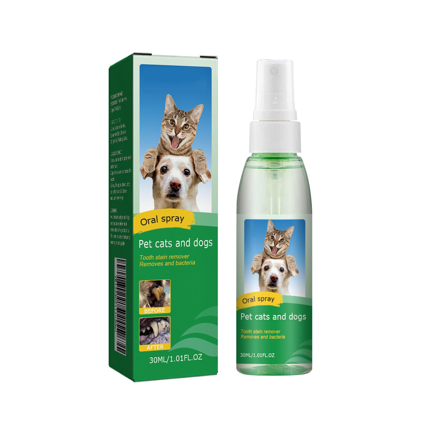 30 ml Mundspray für Hunde, Zahnreinigungsspray für Hunde und Katzen, Zahnspray, Mundspray für Hunde, Atemerfrischer für Haustiere