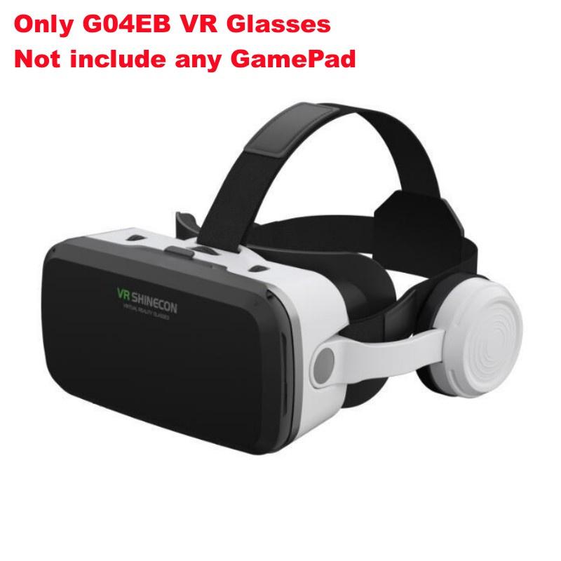 VR-Brille, 3D-Virtual-Reality-Brille, Stereo-Headset-Version für 5,5-7-Zoll-Mobiltelefone, unterstützt Joystick 【1】None GamePad schwarz/weiß