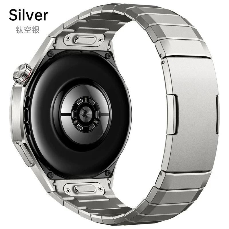 Original No Gaps Luxus-Titanium-Armband für Huawei Watch GT 5 Pro Metallarmband für Huawei Watch GT5 Pro Spezialarmband For HUAWEI WATCH GT5 Pro silber