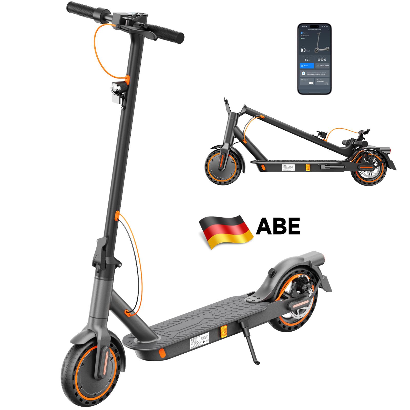 TODIMART E-Scooter mit Straßenzulassung T3 ABE, 30 km Reichweite, 350W Motor, 8,5-Zoll Wabenreifen, Doppeltes Bremssystem - E-Scooter für Erwachsene APP Control-30km schwarz