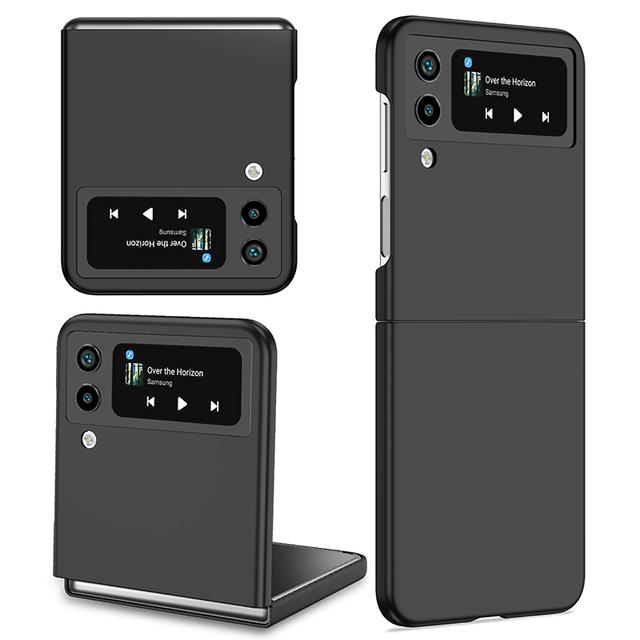Für Samsung Z Flip 4 3 2 Fall Untra Dünne Anti-Fingerprint Stoßfest Hard Cover Fall Für Z Flip Telefone for Galaxy Z Flip 3 schwarz