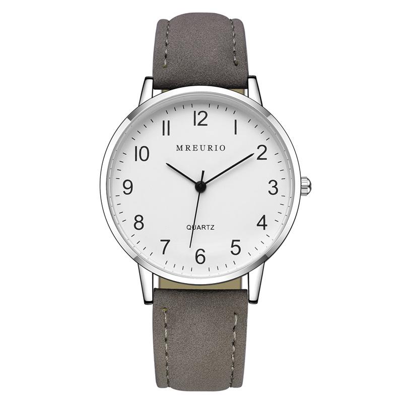 Einfache Herrenuhr mit weißem Zifferblatt, Partneruhren für Damen und Herren, Vintage analoge Quarz-Armbanduhren, Uhr Reloj Masculino