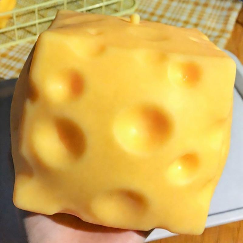 Spielzeug Riesen Käse Quetschspielzeug Extra Große Größe Käse Squishy Fidget Langsam Rückprall Formbar Entlüftungsball für Erwachsene Geschenke